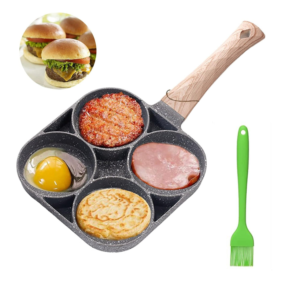 Sartén Antiadherente 4 en 1 más brocha